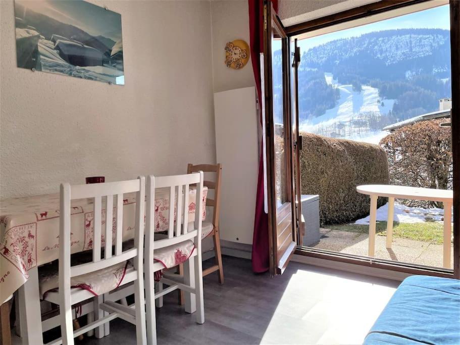 Charmant Studio + Jardin Vue Pistes Et Local Velo Praz-sur-Arly Buitenkant foto